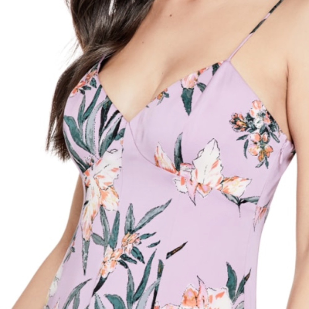 Guess LEIGH FLORAL JUMPSUIT Lavender size 10 - Picture 5 of 14